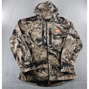 Sports Afield Mossy Oak Elements Terra Camo Hooded Hunting Jacket Mens Large